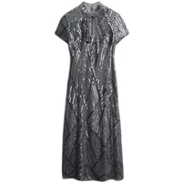 Midikleid mit Mao-Kragen und Pailletten für Damen Superdry