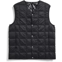 Sleeveless puffer vest with V-neck Taion Corduroy