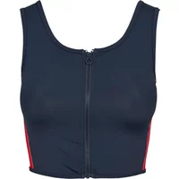 Women's crop top Urban Classic Stripe zip