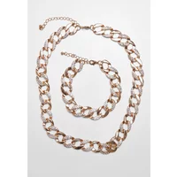 Necklace and bracelet set Urban Classics basic diamond