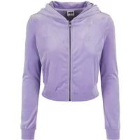 Women's hooded sweatshirt Urban Classics velvet zip