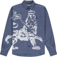 Checked and printed shirt The New Originals Lion Button