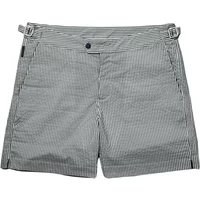 Fitted striped swim shorts The Resort Co Seersucker