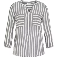 Gestreiftes Viskose-Tunika-Bluse für Damen Tom Tailor