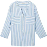 Gestreiftes Viskose-Tunika-Bluse für Damen Tom Tailor
