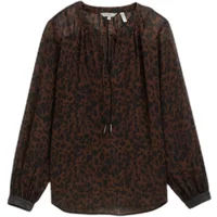 Langarmbluse Leopardenmuster Damen Tom Tailor