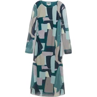 Damen Kleid aus Netzstoff mit Print Tom Tailor