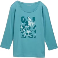 Damen 3/4-Ärmeln Druck Langarm T-Shirt Tom Tailor