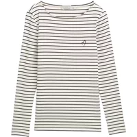 Langarm-Baumwoll-Streifen-T-Shirt für Damen Tom Tailor