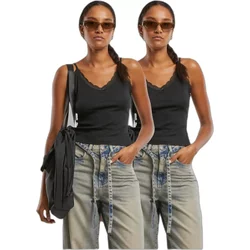 Women's Lace V-Neck Tank Top Urban Classics (X2)