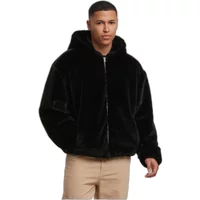 Zipped faux fur hoodie Urban Classics Basic Essential