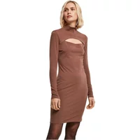 Women's jersey turtleneck dress Urban Classics Stretch