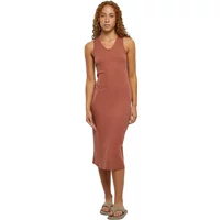 Ärmelloses gestricktes Midikleid mit gekreuztem Rücken Frau Urban Classics Rib