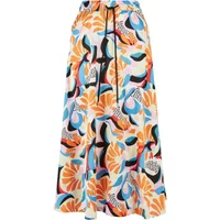 Mid-length skirt in satin aop woman Urban Classics GT