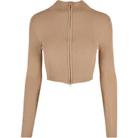 Women's ribbed knit short zip cardigan Urban Classics
