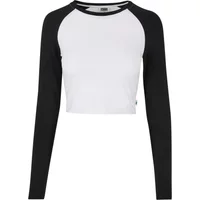 Bio-Langarm-Crop-T-Shirt Frau Urban Classics Retro Baseball