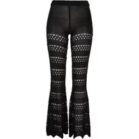 Leggings ausgestellt gehäkelt gestrickt Frau Urban Classics