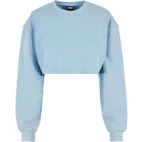 Sweatshirt crop embroidered with flowers large sizes woman Urban Classics