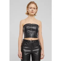 Synthetic leather bandeau top for women Urban Classics
