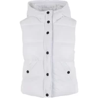 Women's recycled hooded sleeveless puffer jacket Urban Classics Sherpa