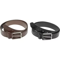 Woven synthetic leather embossed belt Urban Classics (x2)