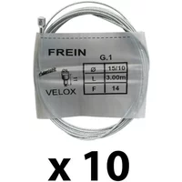 Velo Store - UK Box of 10 brake cables for road-city bikes Velox 3.00 m | Extra 10% off with Subscription, Postage £16.79 to UK Fedex.