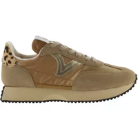 Metallic nylon and split leather trainers for women Victoria Cosmos