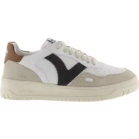 Leather effect and split leather sneakers Victoria Seul