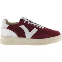 Women's split leather contrast sneakers Victoria Seul