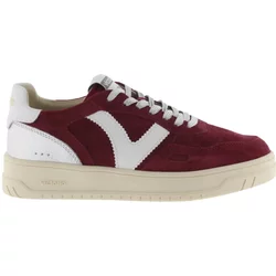 Women's Split Leather Contrast Sneakers Victoria Seul