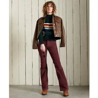 Damen-Cordhose in mittlerer Höhe mit ausgestellter, schmaler Passform Superdry