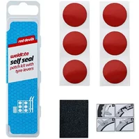 Velo Store - UK Red devils inner tube repair kit with red self-adhesive patches - box of 6 self-adhesive patches 25mm + pumice paper with instructions Weldtite | Extra 10% off with Subscription, Postage £16.79 to UK Fedex.