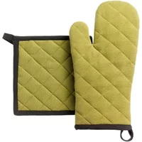 Set van keukenhandschoenen en ovenwanten van gerecycled materiaal Grace Winkler