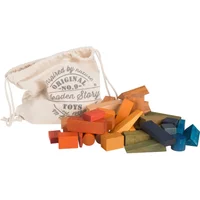 Blocs de construction arc-en-ciel en sachet XL Wooden Story (x50)