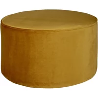 Lage ronde fluwelen poef Woood Sara