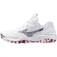 Mizuno Wave Stealth 6 Femme Blanc Gris Chaussures indoor Mizuno Wave Stealth