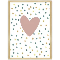 Frame - pretty unicorn heart picture Yellow Tipi