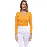 Long Sleeve Wrap Top Women Yogaessential Chakra image 2