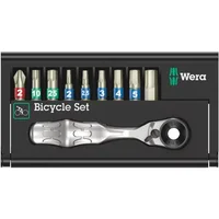 Étui d'embouts, acier inox. et mini-cliquet-bicycle Wera