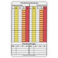 Carton pour annotation arbitre Football Erima