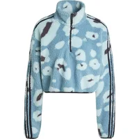 Polaire crop quart zip femme adidas Essentials 3-Stripes