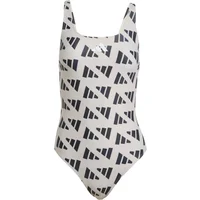 Einteiler Badeanzug Damen mit V-Ausschnitt hinten adidas Logo Graphic