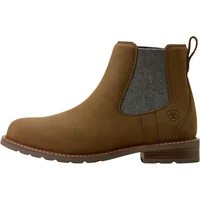 Men's Wexford Waterproof Chelsea Boots in Palm Brown Leather, D Medium Width, Size 7, by Ariat