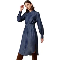 Women's Culham Dress Long Sleeve in Rein Blue, Size Large, by Ariat