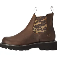 Women's Fatbaby Chelsea Western Boots in Distressed Tan, B Medium Width, Size 3.5, by Ariat