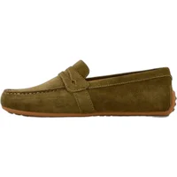 Women's Selene Driving Moc Shoes in Dark Olive Suede Premium Full-Grain Leather, Size: 5.5 B / Medium by Ariat