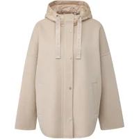 Damen Wollponcho mit Knopfkinnschutz COMMA