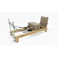 Reformer pilates in legno di rovere massello Cuore Pilates Advance Semi-Tower