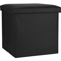 Tabouret kubus met opbergruimte in leer Estia Home Art