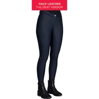 Women's Full Grip Faux Leather Riding Trousers Euro-Star Queen FD